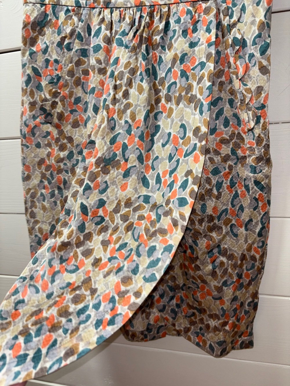 SITA MURT Silk Abstract Print Wrap Skirt Size 38 - Picture 2 of 11